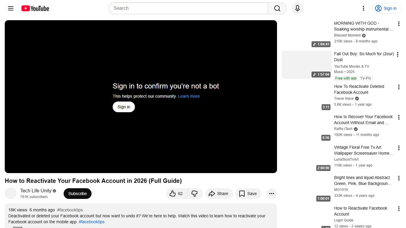 How to Reactivate Your Facebook Account in 2026 (Full Guide) - YouTube